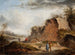 Landschaft mit Felsen, Reisenden auf einem Weg und zwei Figuren im Gespräch im Vordergrund - Thomas van Apshoven — Ansicht des Kunstwerks