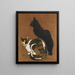 Zwei Katzen - Théophile Alexandre Steinlen — gerahmtes Bild an der Wand