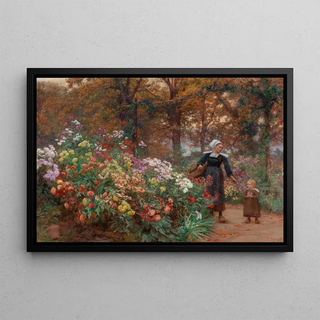 Thophile Louis Deyrolle - La cueillette des fleurs en Bretagne.webp