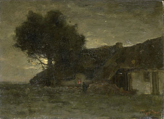 Thophile de Bock - A Sheepfold at Nightfall.webp