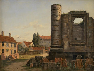 Ansicht von Marmorpladsen mit den Ruinen der unvollendeten Kirche von Frederiks in Kopenhagen - Thorald Læsøe — Ansicht des Kunstwerks