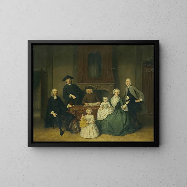 Portrait der Familie Brak, Mennoniten aus Amsterdam - Tibout Regters — gerahmtes Bild an der Wand