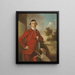 Portrait eines Gentleman-Mitglieds der omanischen Familie - Tilly Kettle — gerahmtes Bild an der Wand