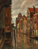 Ein Kanal in Dordrecht - Tina Blau — Ansicht des Kunstwerks