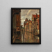 Ein Kanal in Dordrecht - Tina Blau — gerahmtes Bild an der Wand