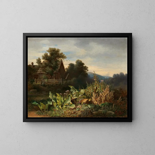 Am Bachufer - Tina Blau — gerahmtes Bild an der Wand