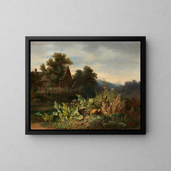 Am Bachufer - Tina Blau — gerahmtes Bild an der Wand