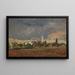 Landschaft eines Dorfes vor dem Gewitter - Tina Blau — gerahmtes Bild an der Wand