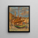 im Hafen von Piran - Tina Blau — gerahmtes Bild an der Wand