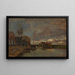 Kanal bei Amsterdam - Tina Blau — gerahmtes Bild an der Wand