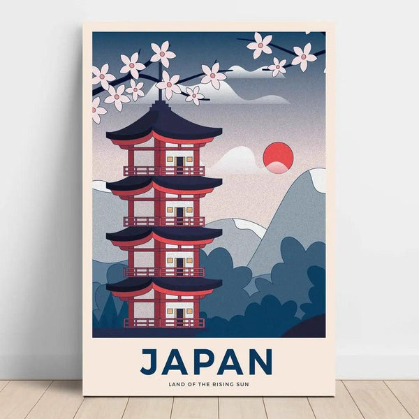 Asiatischer Kunstdruck - Japanische Gelassenheit — Wandpräsentation des Kunstwerks