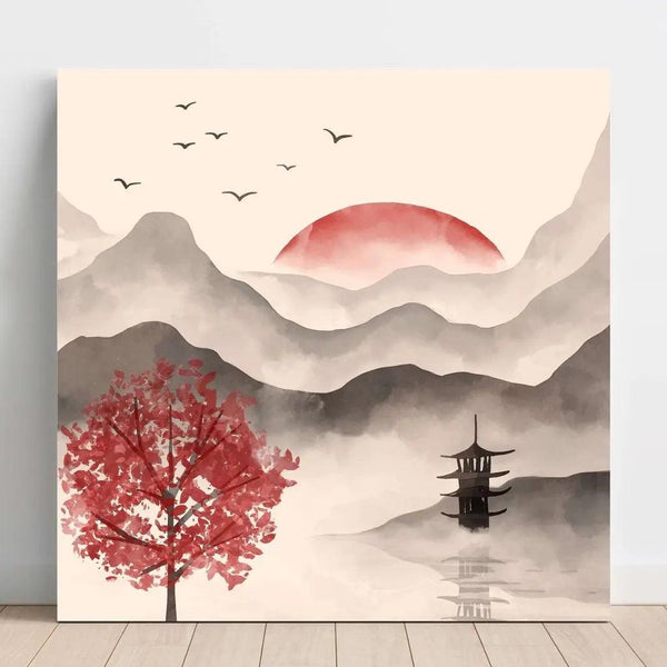 Reproduktion des Gemäldes Asiatischer Kunstdruck - Herbstliche Funken