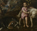 Junge mit Hunden in einer Landschaft - Tizian — Ansicht des Kunstwerks