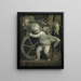 Cupidon mit der Zeitrad - Titien — gerahmtes Bild an der Wand