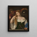 Portrait einer Frau bei ihrer Toilette - Titien — gerahmtes Bild an der Wand