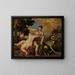 Venus und Adonis - Titien — gerahmtes Bild an der Wand