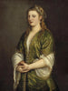 Frau, die einen Apfel hält - Titian — Ansicht des Kunstwerks