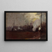 Zug am Abend in Hawthorn - Tom Roberts — gerahmtes Bild an der Wand