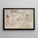 Fête de Saké sans Lumière - Tomioka Tessai — gerahmtes Bild an der Wand