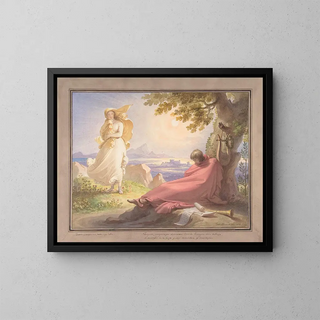 Tasse, die die Schönheit betrachtet - Tommaso Minardi — gerahmtes Bild an der Wand