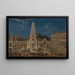 Ansicht der nächtlichen Feierlichkeiten zur Taufe der Infantin in Neapel im Jahr 1740 - Tommaso Ruiz — gerahmtes Bild an der Wand