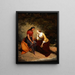 Die Begegnung von Hetty und Hist - Tompkins Harrison Matteson — gerahmtes Bild an der Wand