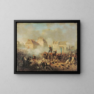Tony de Bergue - pisode de la rvolution de 1848 officier commandant le feu aux hommes.webp