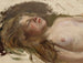 Tanz der Blätter von Varisvien, Skizze eines Frauenporträts in Rückenlage - Torsten Wasastjerna — Ansicht des Kunstwerks