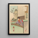 Spielender Koyo Eine Dame aus Nagoya aus der Koka-Ära 1844-1848 aus der Serie Sechsunddreißig elegante Auswahlen - Toshikata Mizuno — gerahmtes Bild an der Wand