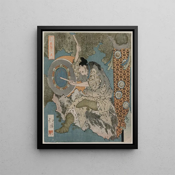 Totoya Hokkei - Drummer from The Cave Door of Spring.webp