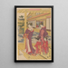 Courtisanes et Serviteurs - Toyokuni Utagawa — gerahmtes Bild an der Wand