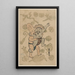 Daikoku und Fukurokuju no Sum - Toyokuni Utagawa — gerahmtes Bild an der Wand