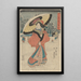 Frau im Schnee mit Regenschirm - Toyokuni Utagawa — gerahmtes Bild an der Wand