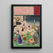 eines Dreifachheirat in der Familie des Bauern Matsunosuke - Tsukioka Yoshitoshi — gerahmtes Bild an der Wand