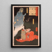 Iga no Tsubone mit Tengu, dem Geist von Fujiwara no Nakanari - Tsukioka Yoshitoshi — gerahmtes Bild an der Wand