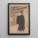 Kint pflückt einen Zweig eines Pflaumenbaums im Mondlicht - Tsukioka Yoshitoshi — gerahmtes Bild an der Wand