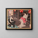 Dame Ejima und der Schauspieler Ikushima Shingor - Tsukioka Yoshitoshi — gerahmtes Bild an der Wand