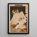 Minamoto no Yorimitsu schneidet die Erdwanze - Tsukioka Yoshitoshi — gerahmtes Bild an der Wand