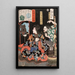 Shumitsu Kanja Yoshitaka, das sich in einer Ratte in einem Spiegel widerspiegelt - Tsukioka Yoshitoshi — gerahmtes Bild an der Wand