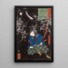 ya Tar Mitsukune beobachtend Skelette - Tsukioka Yoshitoshi — gerahmtes Bild an der Wand