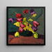 Tulpen in einer Vase aus Grün - Hermann Stenner — gerahmtes Bild an der Wand