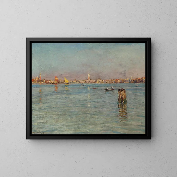 Morgen in Venedig - Ugo Flumiani — gerahmtes Bild an der Wand