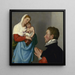 Ein Edelmann in Anbetung vor der Madonna - Giovanni Battista Moroni — gerahmtes Bild an der Wand