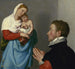 Ein Edelmann in Anbetung vor der Madonna - Giovanni Battista Moroni — Ansicht des Kunstwerks