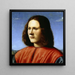 Ein junger Mann - Piero di Cosimo — gerahmtes Bild an der Wand