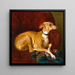 Ein Windhund, der auf einem Stuhl ruht - Jacques-Raymond Brascassat — gerahmtes Bild an der Wand
