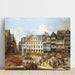 Reproduktion des Gemäldes Ein Markt auf dem Römerberg in Frankfurt - Christian Georg Schütz