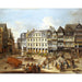 Reproduktion des Gemäldes Ein Markt auf dem Römerberg in Frankfurt - Christian Georg Schütz