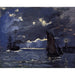 Reproduktion des Gemäldes Ein Meereslandschaft-Gemälde, die Navigation im Mondschein - Claude Monet