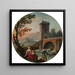 eines Fischers und seiner Familie unter einer Brücke - Charles-François Grenier De Lacroix — Wandpräsentation des Kunstwerks